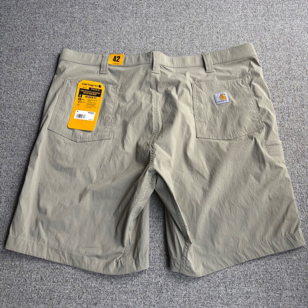 Carhartt Shorts Mens 42 Force Relaxed Fit Ripstop Tan BS4198-M Lightweight 9in